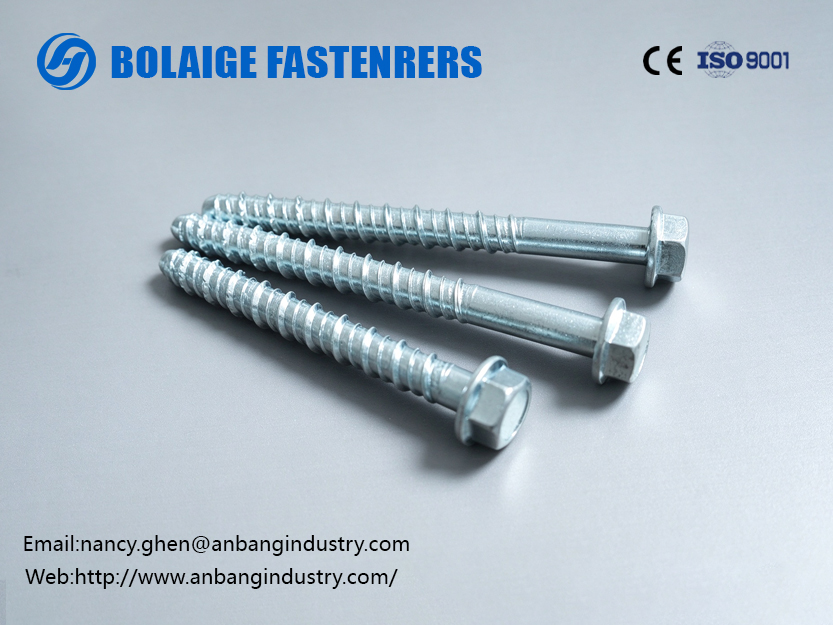Concrete Screw Anchor, Zinc Plated